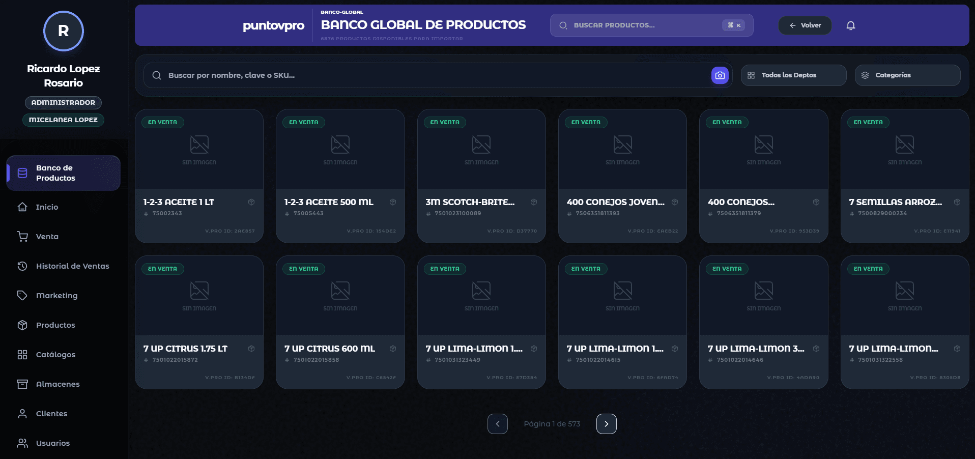 Product Bank Interface
