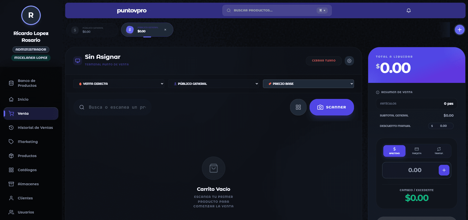 POS Interface Mockup